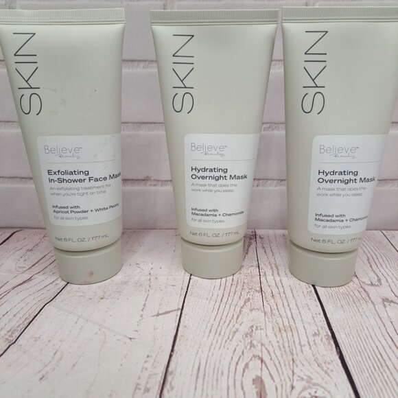 3 Pack Skin Believe Beauty Hydrating Overnight Mask Macadamia +  Chamomile 6oz - Picture 1 of 4